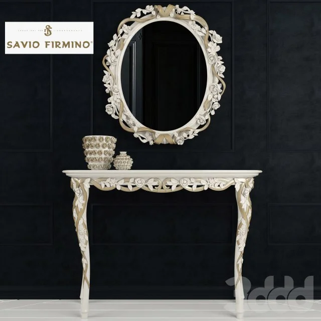 Savio Firmino Console 3125, Mirror 4484, Vazes